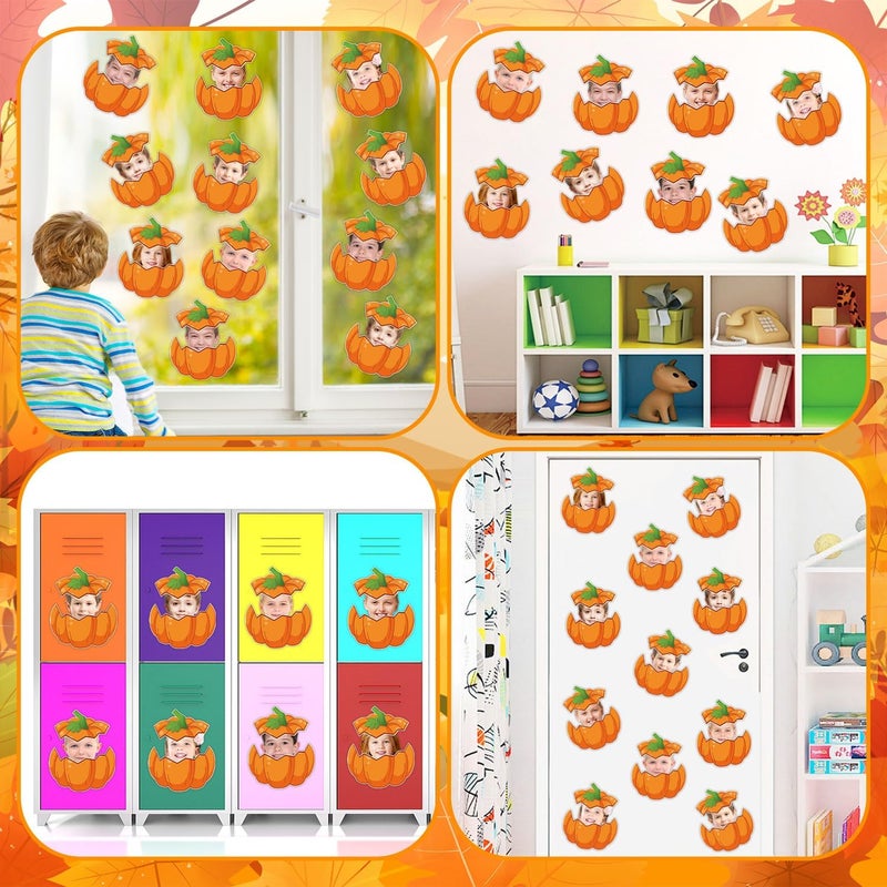Zevulizen 50Pcs Thanksgiving Pumpkin Cutouts, Pumpkin Bulletin Board Decorations Fall Classroom Decorations for DlY Photo Crafts Home Party Supplies - Image 5